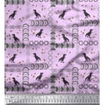 thumbnail image 1 of Soimoi Silk Fabric Geometric Shapes & Dinosaur Animal Decor Fabric Printed Yard 42 Inch Wide, 1 of 3