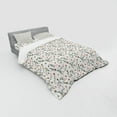thumbnail image 3 of Floral Duvet Cover Set, Vintage Craftwork Look Honey Bee Flowers Petals Print, Bedding Set with Shams and Fitted Sheet, 3 Sizes, by Ambesonne, 3 of 3