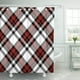 thumbnail image 1 of ABPHQTO Cortina de ducha de poliéster a cuadros escoceses con rayas de poliéster rojo y negro 152x180 cm ABPHQTO PKNMT60x72Shower-2692, 1 of 2