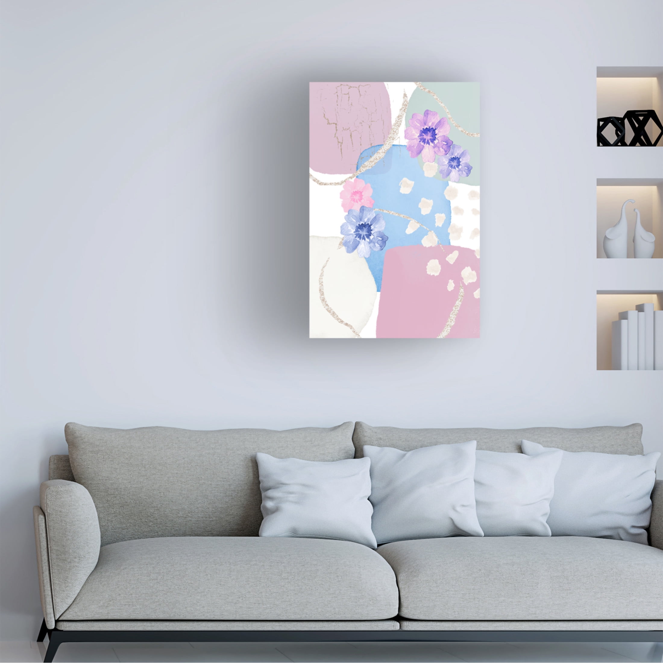 Trademark Fine Art Sally Ann Moss pretty pastels1 Canvas Wall Art