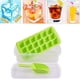 thumbnail image 4 of Xiao Hua Bandeja para cubitos de hielo con tapa extraíble y pala para hielo, molde para cubitos de hielo (verde, 18 cubitos), 4 of 5