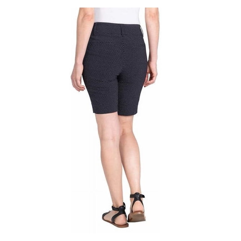 Hilary Radley Ladies' Stretch Bermuda Shorts - Pull-On Comfort Waistband, 9 Inch Inseam