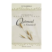 Sunaroma Soap Oatmeal  Vitamin-E Bar 4.25 Ounce Boxed (125ml) (6 Pack)