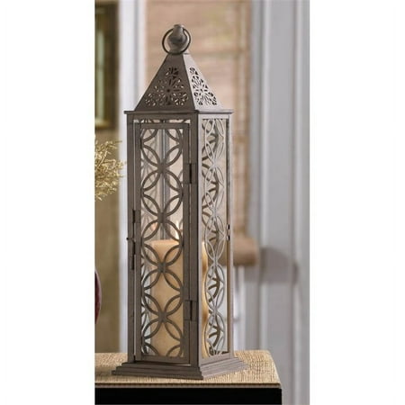 Zingz and Thingz Large Eclipse Candle Lantern in Gray