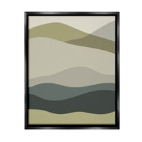 Stupell Industries Modern Countryside Hills Landscape Painting Black Floater Framed Canvas Art Print Wall Art, 17 x 21