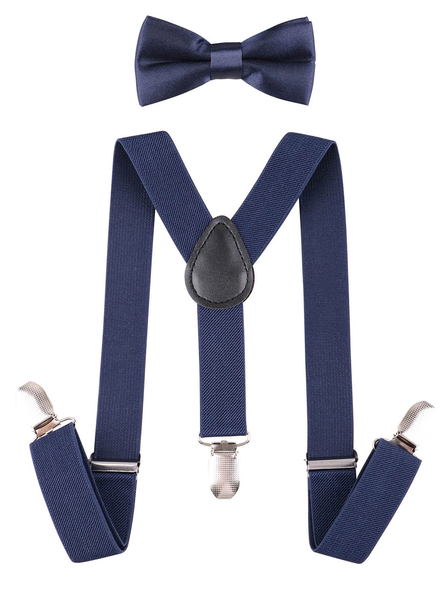 NAVY Toddler Kids Boys Girls Baby Suspenders and Bow Tie Matching Set