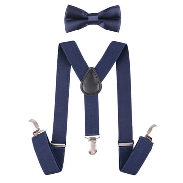 Burgundy Suspender And Bow Tie Set – Matching For Toddler Kids, Unisex Baby