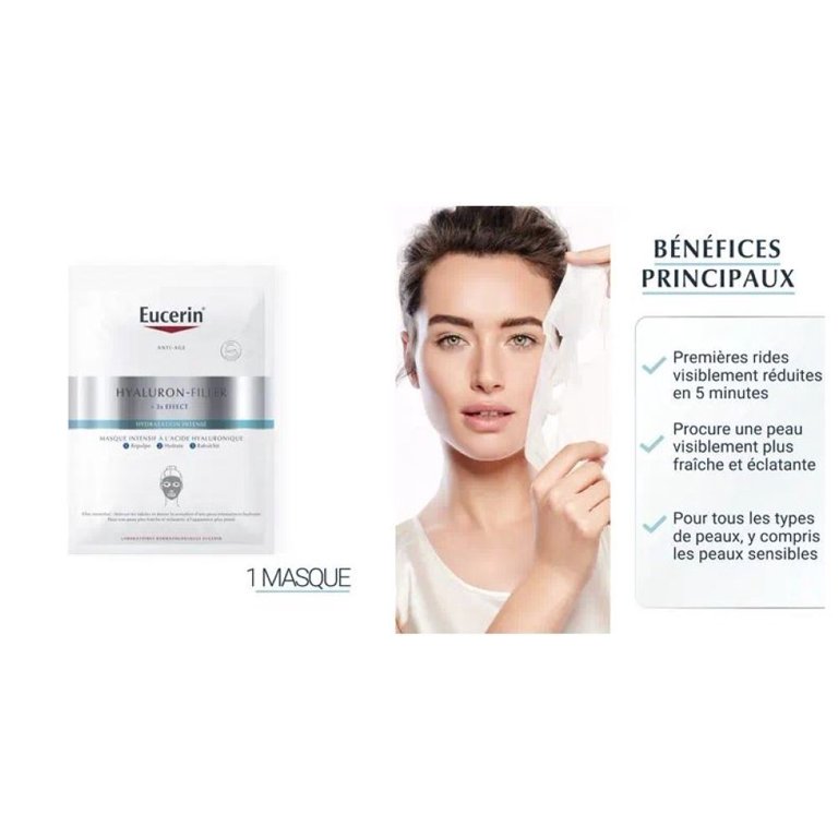 Sund mad usikre Dangle Eucerin Hyaluron-Filler 3x Effect Intense Hyaluronic Mask 1 x Mask -  Walmart.com