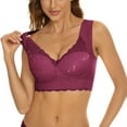 thumbnail image 2 of Skpblutn Push Up Bra For Women Plus Size Lace Plus Size Underwear Lette Crop Top Female Large Top Female Siere Laced Comfortable Bras Purple, 2 of 2