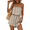 Khaki, variant on EASYBRA Womens Printed Sleeveless Romper Wide Leg Shorts Jumpsuit Casual Summer Vacation Outfit