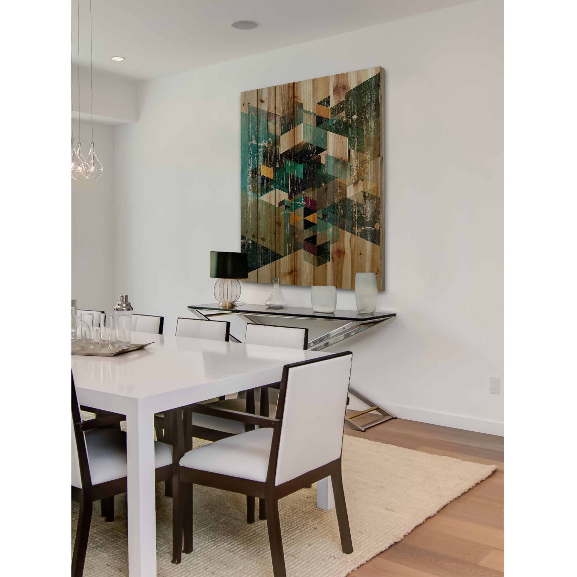 Marmont Hill - "Dimensional Jenga" Painting Print on Natural Pine Wood