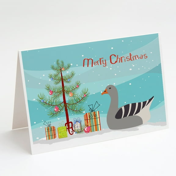 Pilgrim Goose Christmas Greeting Cards and Envelopes Pack of 8