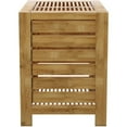 thumbnail image 2 of Linon Bracken Sturdy Solid Bamboo Slatted Hamper with Wide Top in Natural Brown, 2 of 5