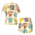 thumbnail image 2 of Sigee Vintage Cup for Sleepwear Casual Pjs with Pockets Women's Pajamas Sets Shorts 2 Piece Short Sleeve Lounge Sets 3X-Large, 2 of 9