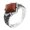 Red, variant on Unisex Stainless Steel Vintage Hip Hop Dragon Claw Synthetic Turquoise Gemstone Special Pattern Carved Bike Ring Black Size 11