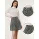 thumbnail image 2 of Mini Falda de Tweed a Cuadros Allegra K Falda Elegante de Talle Alto Blanco negro XL, 2 of 5