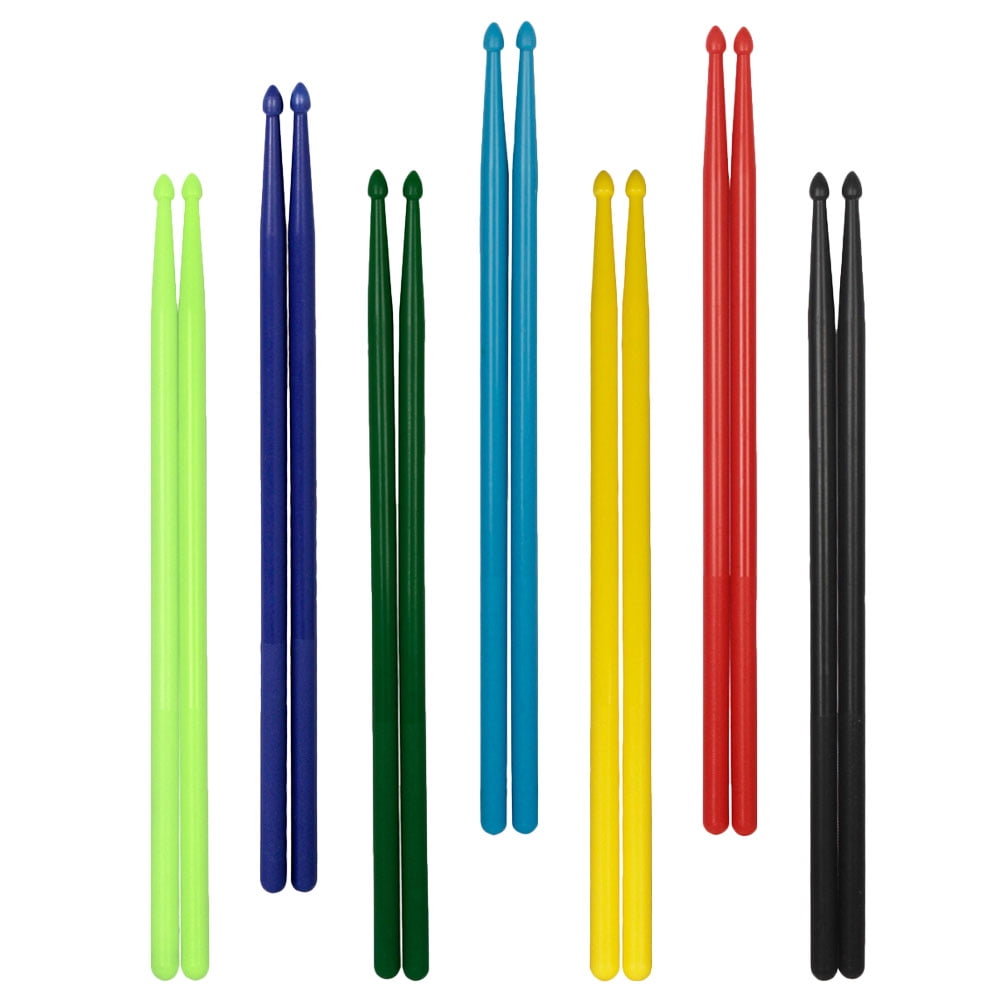 7 Pairs 5A Colorful Drumsticks Professional Practical Nylon Stick for Drum Set