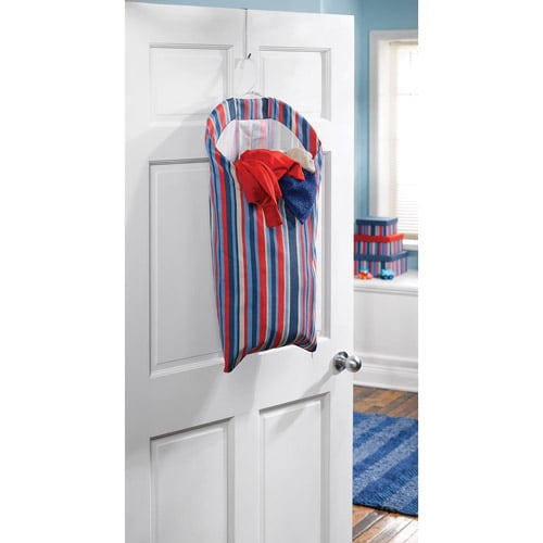 Homz Kidz Hang-a-Hamper, Blue/Red Stripe