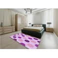 thumbnail image 5 of Ahgly Company Machine Washable Indoor Round Transitional Blossom Pink Area Rugs, 4' Round, 5 of 7