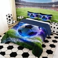 thumbnail image 2 of Erosebridal Lightning Soccer Ball Full Size Comforter Sets, Sport Bedding Sets for Boys and Men, Navy Reversible 3-Piece, 1 Comforter and 2 Pillowcases, 2 of 6