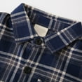thumbnail image 6 of WOYY Toddler Boys Long Sleeve Plaid Shirt Casual Classic Button Down Shirt with Pocket, 6 of 7