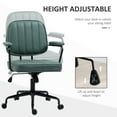 thumbnail image 4 of Vinsetto Home Office Chair, Microfiber Computer Desk Chair with Swivel Wheels, Green, 4 of 8
