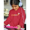 thumbnail image 2 of Summer Text And Butterfly Hoodie Juniors -Image by Shutterstock,  x-Large, 2 of 4