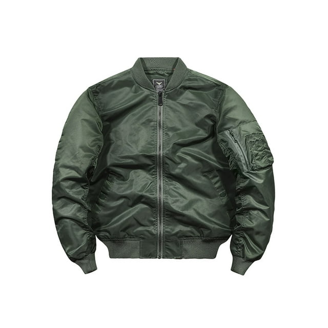 LUXUR Men Windproof Windbreaker Sportswear Outdoor Jacket Army Green XXL