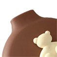 thumbnail image 5 of Travel Cushion Hairbrush Round Shaped Bear Decor Portable Folding Comb with Mirror coffee Color, 5 of 5