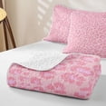 thumbnail image 4 of Erosebridal Leopard Print Bed Spread Queen,Pink Cheetah Animal Themed Queen Coverlet Set For Girls,3pcs, 4 of 7