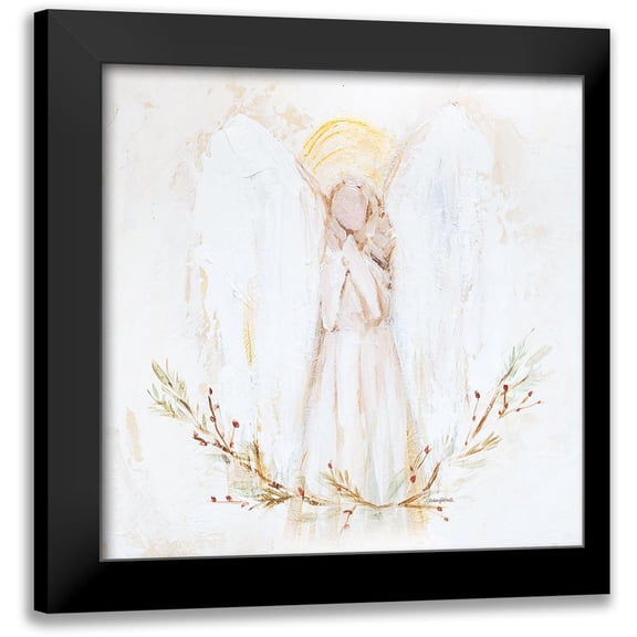 Kissell, Mackenzie 12x12 Black Modern Framed Museum Art Print Titled - Ivory Angel