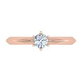 thumbnail image 3 of 1/2 Carat 6-Prong Set Diamond Solitaire Engagement Ring in 14K Rose Gold (Ring Size 10.75), 3 of 5