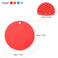 thumbnail image 2 of Uxcell 4pcs Silicone Trivet Pot Holder for Kitchen Heat Resistance Table Pad Placemats-Red/Blue/Sky Blue/Orange, 2 of 5