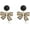 Black & Golden, variant on 14K Rose Gold Plated Heart Earrings for Women - Hypoallergenic Sterling Silver Tiny Cartilage Studs, Minimalist Valentine's Day Gift for Her