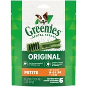 Greenies Original Petite Natural Dog Dental Treats, 3 Oz Pack (5 Treats)