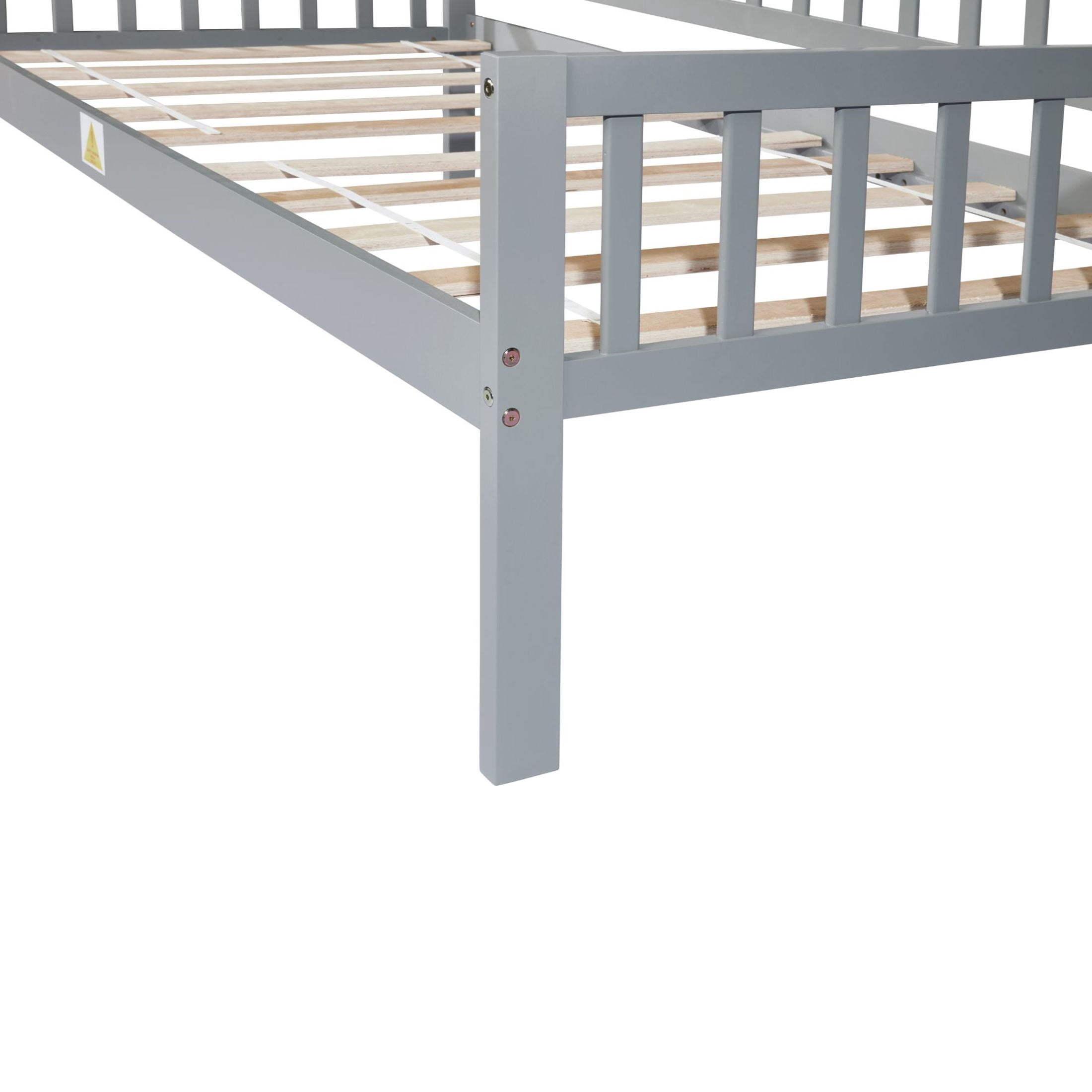 Noble House Kim Twin-size Daybed with Two Storage Drawers, Pine Wood Frame Sofa Bed with Bed Platform, Grey