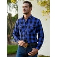 thumbnail image 4 of sogami Mens Long Sleeve Plaid Flannel Casual Shirts Button Down Male Regular Fit, 4 of 9