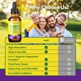 thumbnail image 5 of Magnesium Glycinate Liquid Drops 1500mg with Magnesium Citrate & Taurate, L-Theanine, Vitamin D3, B6 - Supports Calm, Sleep, Muscle Relaxation, Leg Cramps & Energy, Lemon Flavor, 60 mL, 5 of 9