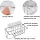 thumbnail image 5 of Estante de almacenaje para fregadero de cocina, soporte de esponja de acero inoxidable, organizador de baño de esponja con cepillo autoadhesivo para almacenar paños de cocina, 5 of 5