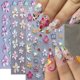 thumbnail image 3 of Adhesivos para uñas Quezadyl 5D con estampado floral de hibisco, 3 unidades, 3 of 7