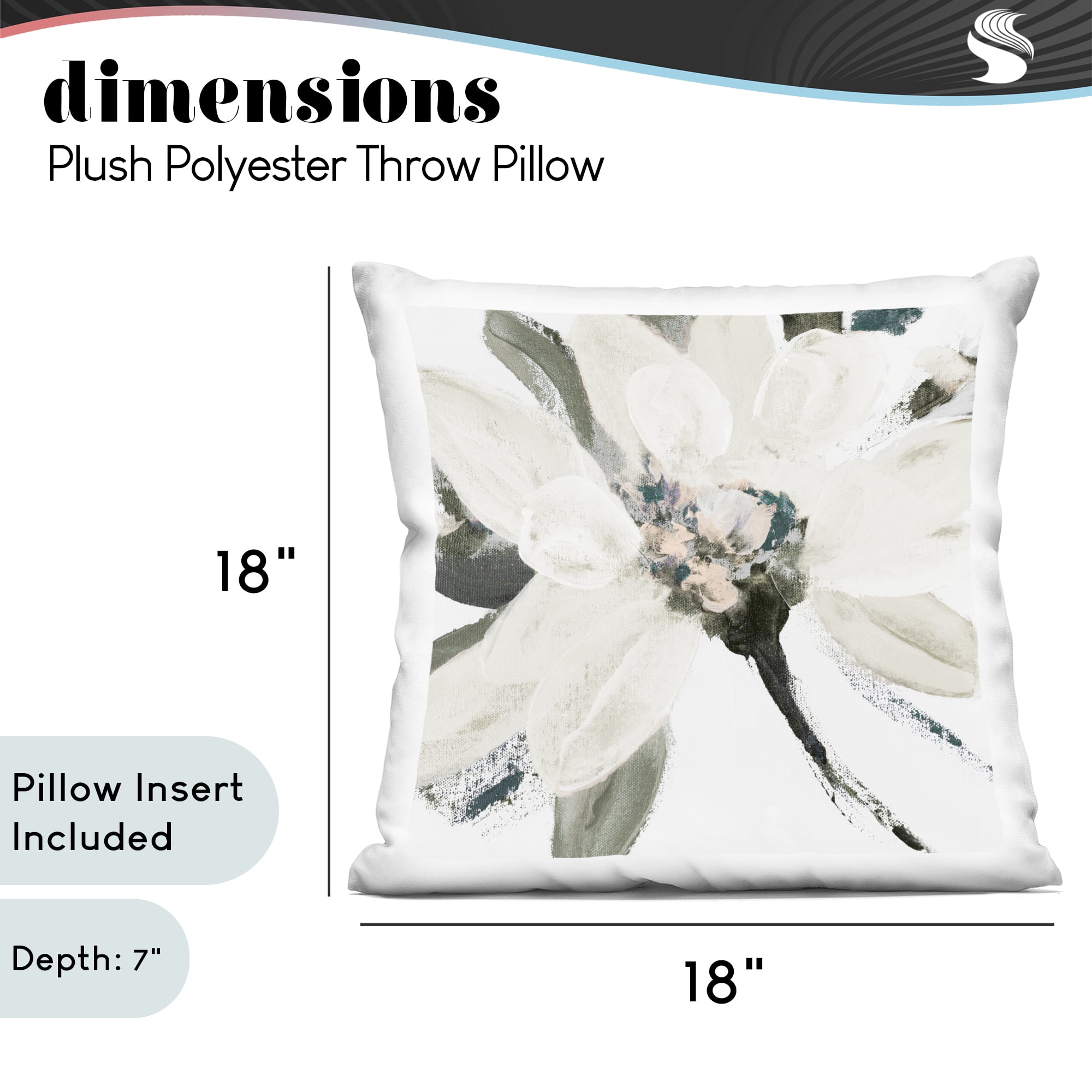Stupell Industries Minimal Blooming Moment Decorative Printed Throw Pillow, design by Lanie Loreth