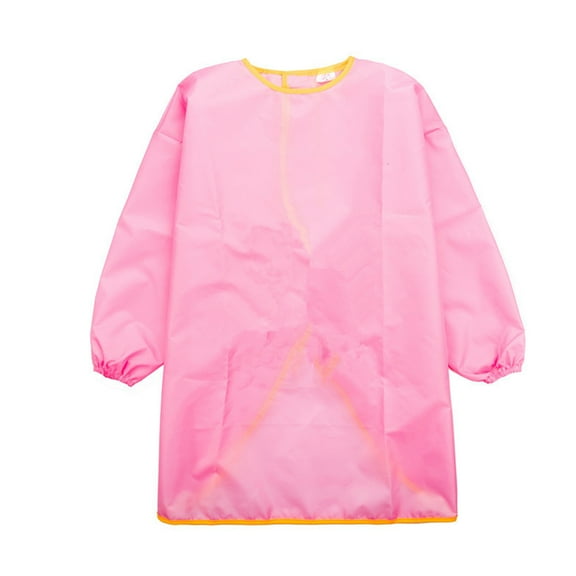 ifundom 1PC Waterproof Painting Apron Long-sleeved Drawing Art Smock for Children Kids - Size M (Pink Suitble for 105-130cm Height)