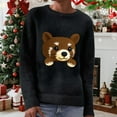 thumbnail image 2 of Festive Knit Pullover Sweater For Long Sleeve Crewneck Holiday Print Casual Warm Winter merry christmas ya filthy animal sweater, 2 of 4