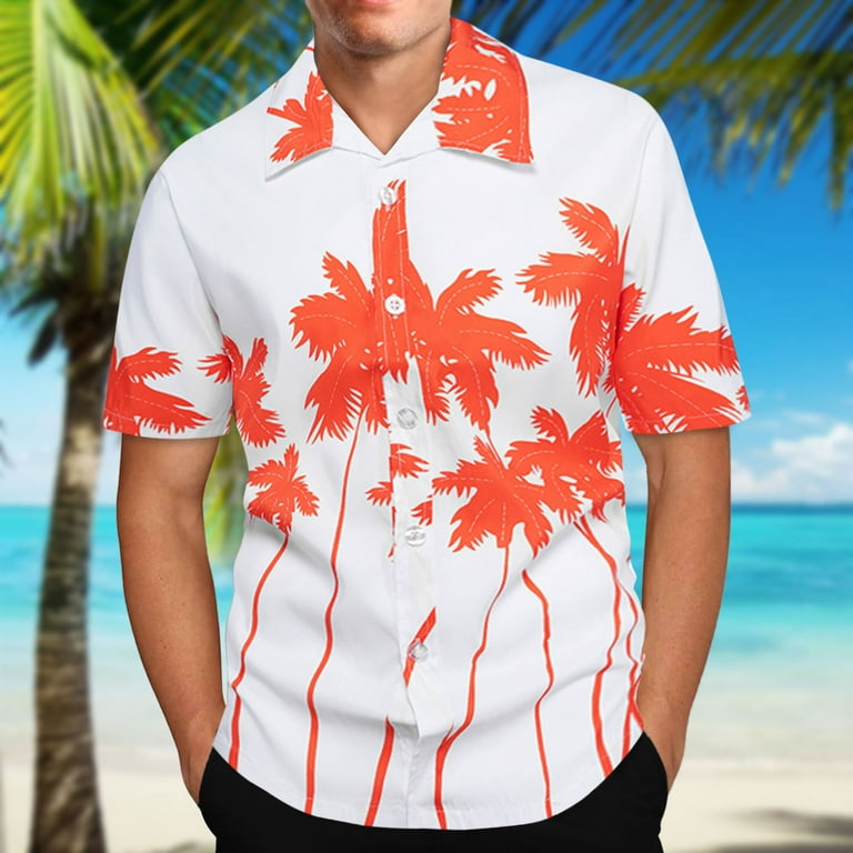 Upetstory Men's Short Sleeve Shirts Size XXS-4XL Fashion Beach Shirt  Regular Fit Camp Shirt Button Down Hawaiian Shirt at  Men’s Clothing  store