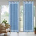 thumbnail image 3 of 1 Panel Outdoor Curtains for Patio Waterproof 54"x84", Sky Blue Retro Greek Key Weatherproof Privacy Outsides Curtains, Geometric Greece Ancient Farmhouse Grommet Thermal Drapes for Cabana Porch, 3 of 8