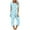 Blue, variant on Pajamas Sets For Women Fashion Graphic Prints Sleepwear Sets Crew Neck Short Sleeve Pullover Tops And Elastic Waisted Capri Pants Comfortable Loungewear Sports Pajama Sets
