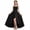 Black, variant on Teens Junior Bridesmaid Dresses Ruffle Slit Flower Dress For Girl Square Neck Spaghetti Strap Formal High Low Dresses For Kids