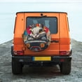 thumbnail image 6 of Fuzoiu Vibrant Bunny Ride Print Universal Spare Tire Cover with Buckle Strap, Waterproof Wheel Covers for Jeep, Trailer, RV, Truck and All Car-17 inch, 6 of 6