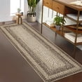 thumbnail image 2 of Garvee 2'x8' Printed Braided Runner Rugs Farmhouse Bordered Carpet, Machine Washable Indoor Area Rug Non-Slip Low Pile Rugs for Hallway Bedroom Kitchen Entryway, Natural, 2 of 9