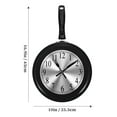 thumbnail image 4 of NIAIZEK Silent Wall Clock Black Stainless Steel Frying Pan Design for Home Kitchen Decor 1 Set, 4 of 6